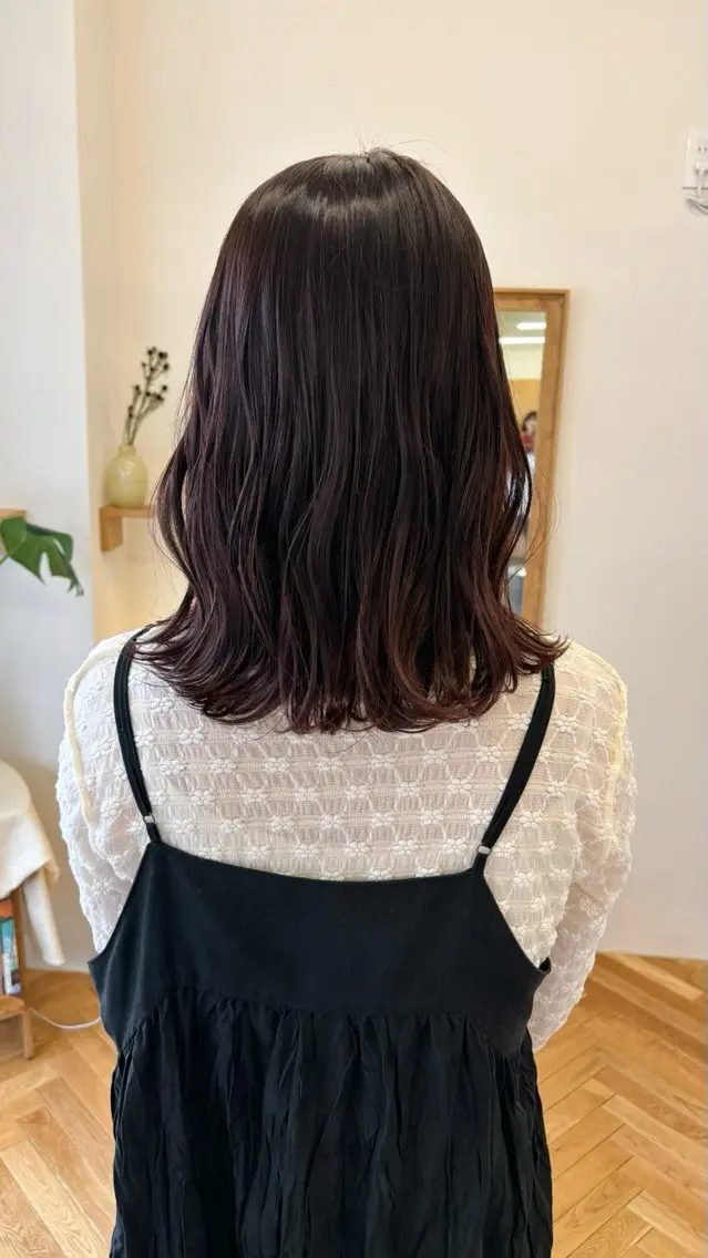 ミディアム カラー ラベンダーカラー ヘアカラー 西山 紗耶香🪽 透明感カラー/ボブのヘアスタイル