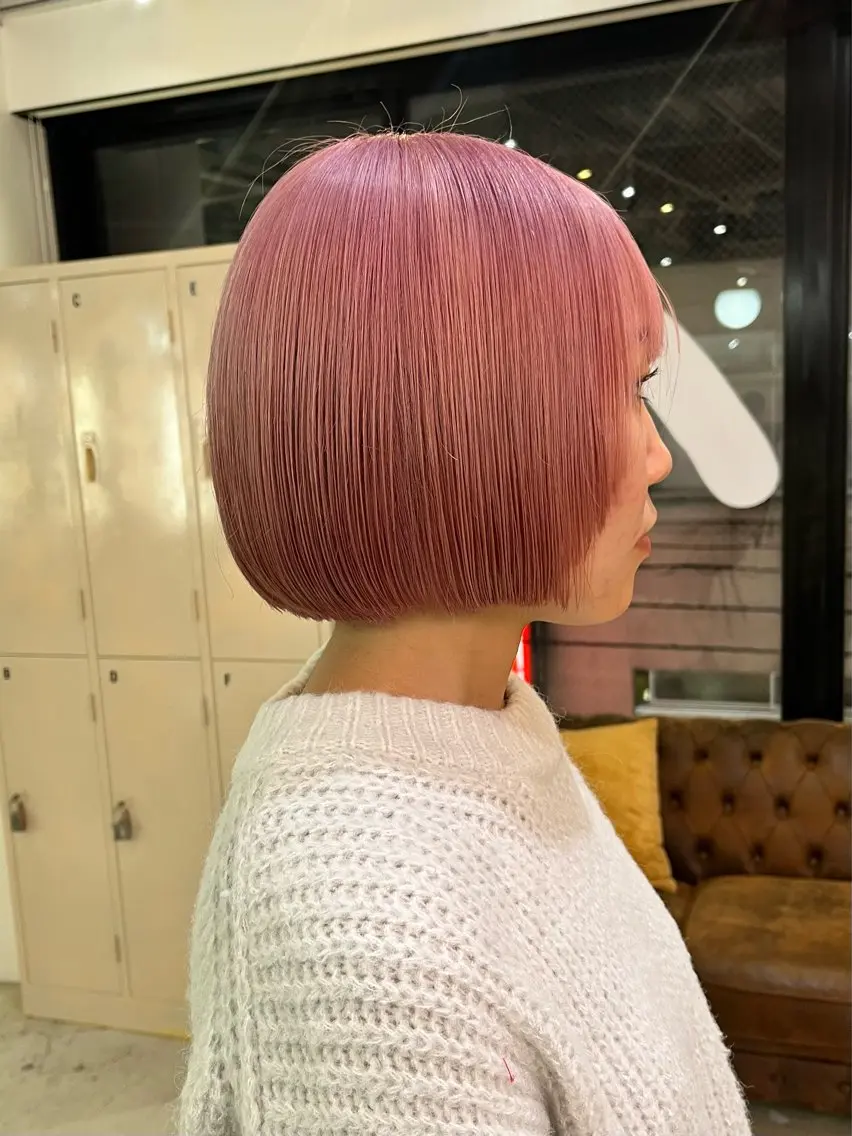 ショート カラー カット ヘアカラー トリートメント ヘアセット ハイトーンを育てる ブリーチカラー/牧原のヘアスタイル