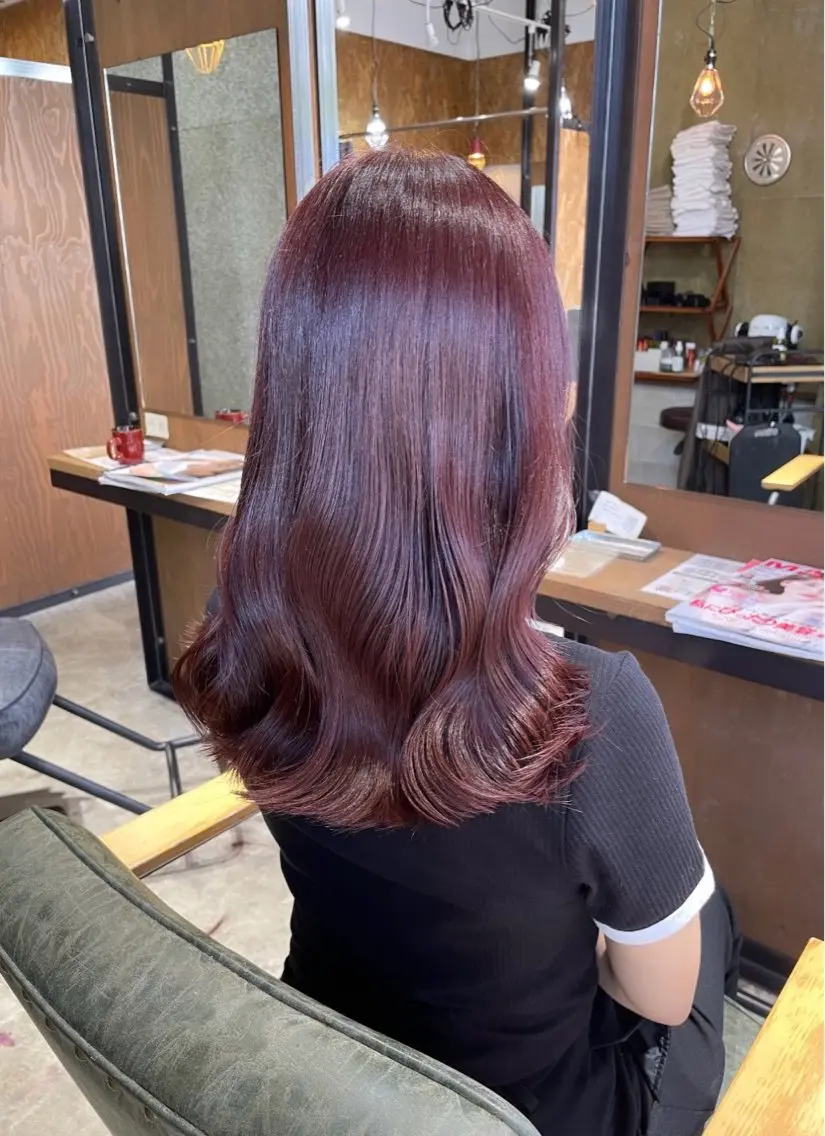 セミロング カット ヘアカラー トリートメント pins 🦋sakiのヘアスタイル