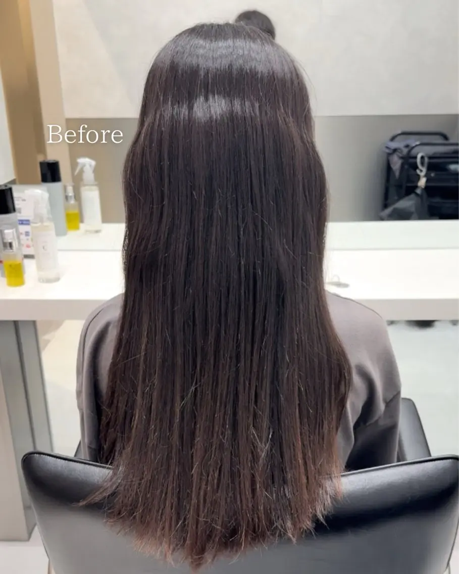 ロング 縮毛矯正 美髪職人あお🦕 髪質改善｜原宿のヘアスタイル