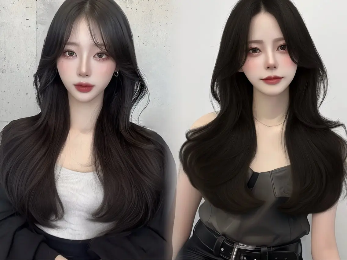 ロング カラー ブリーチ ダブルカラー ブリーチなしカラー 韓国風ヘア レイヤーカット カット ヘアカラー トリートメント 渋谷韓国レイヤー /SAYAKA🩶ᩚのヘアスタイル