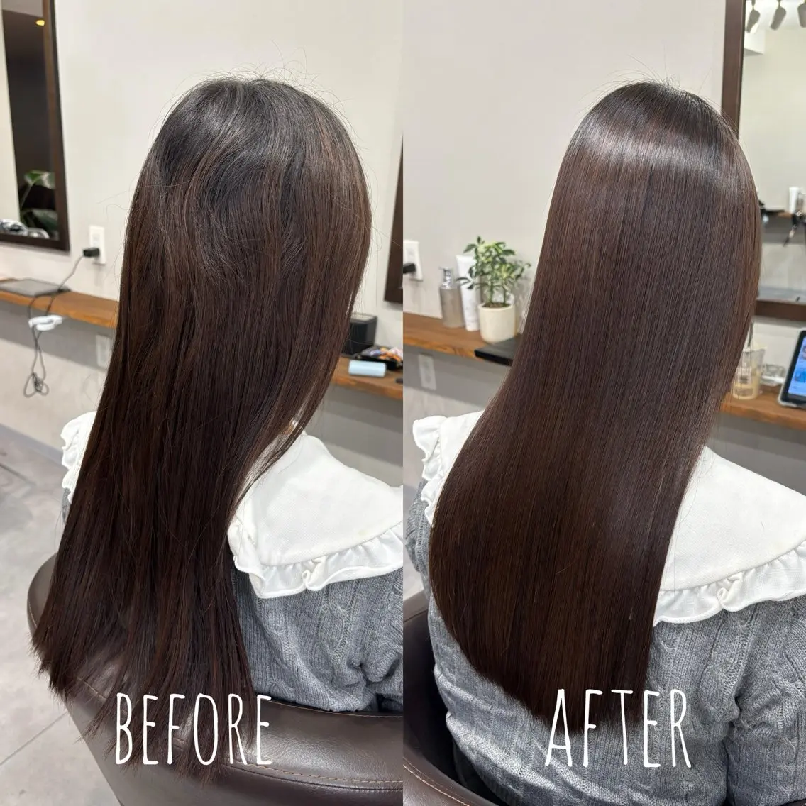 ロング カット 縮毛矯正 トリートメント 縮毛矯正、髪質改善／ 松田 龍之介のヘアスタイル