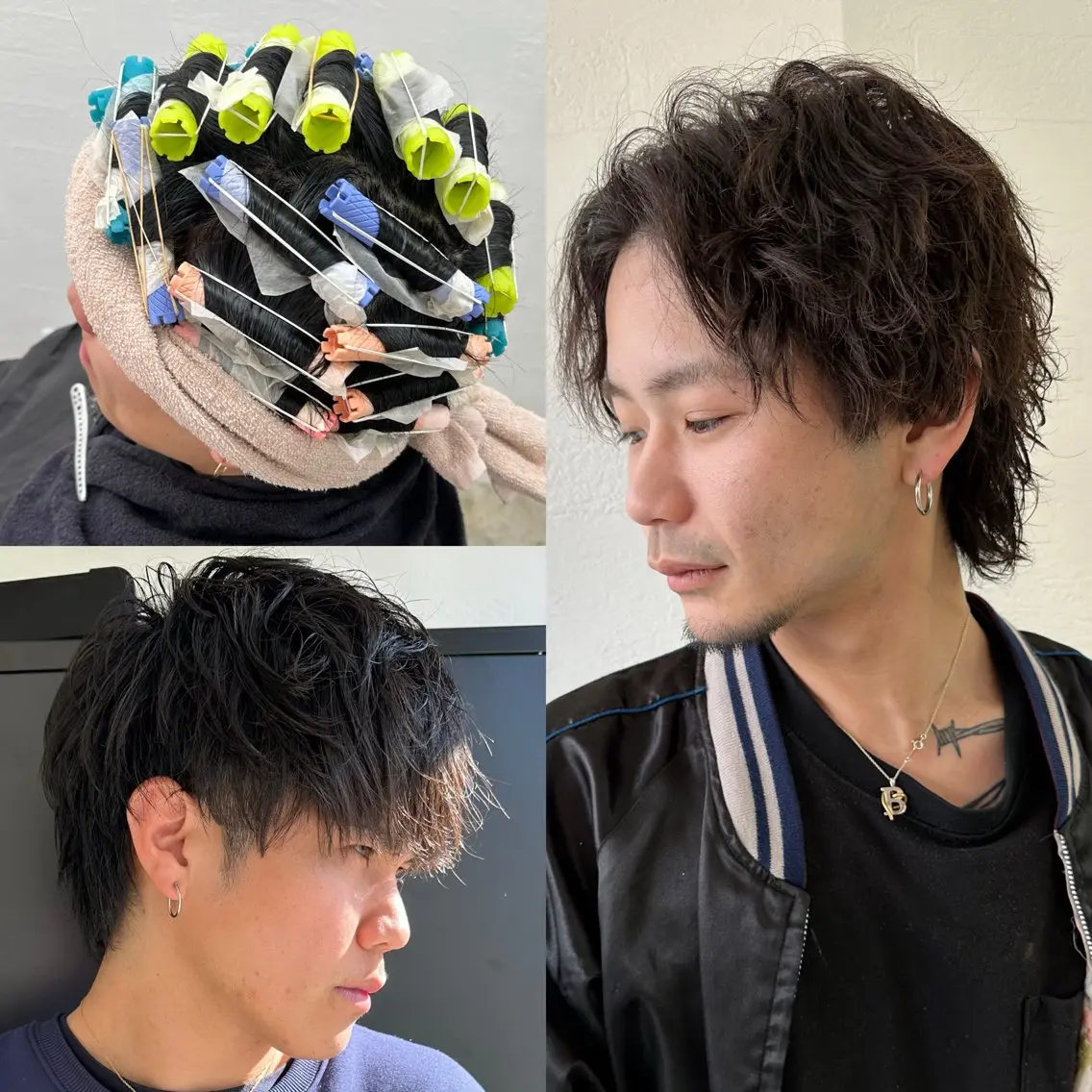 メンズパーマ+カットの写真