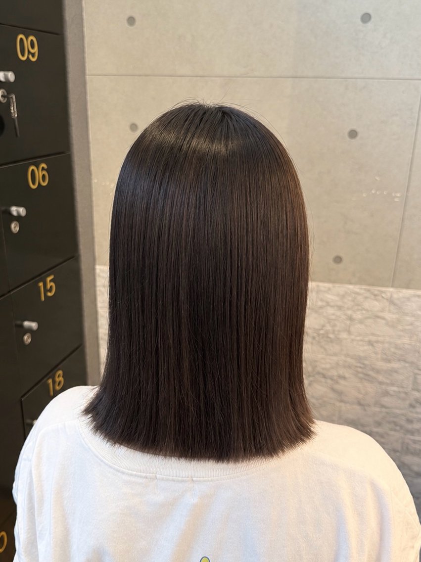 セミロング パーマ カット 縮毛矯正 トリートメント 【カラー・パーマ】 野首 京佑のヘアスタイル