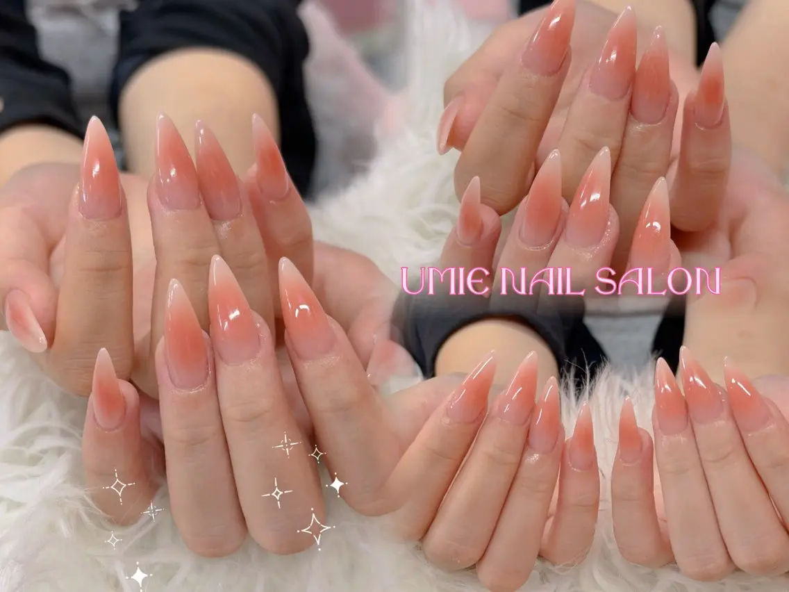 ネイル フットネイル フレンチネイル ジェルネイル ガラスフレンチ マグネットネイル UMIE NAIL SALONのネイルデザイン