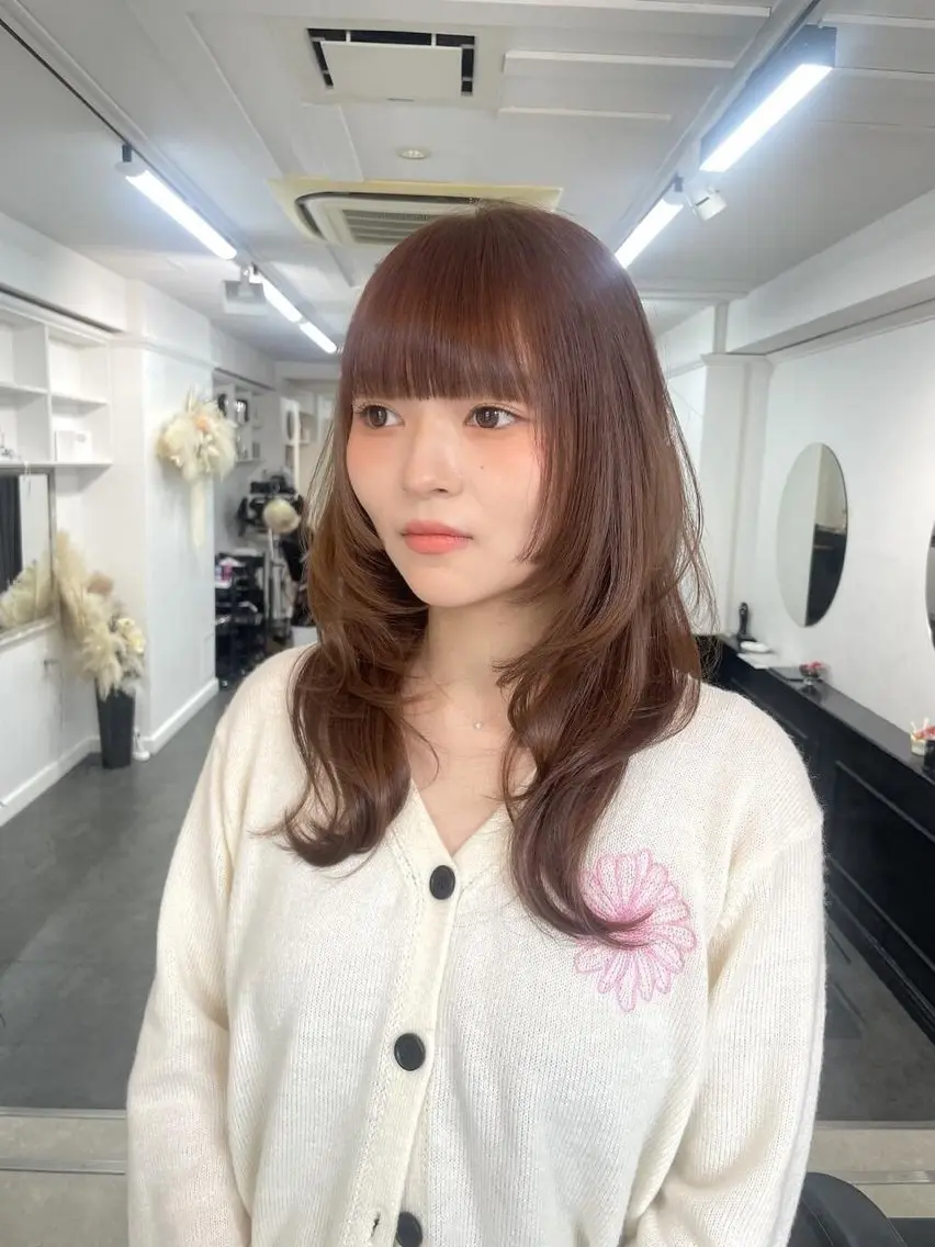 ロング カラー 渡邊 美優のヘアスタイル