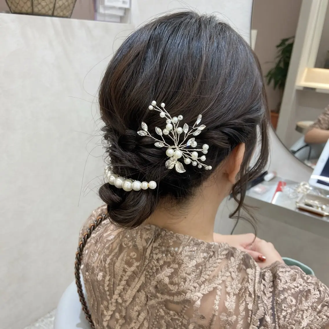 ヘアアレンジ 結婚式・ブライダル ヘアセット 新宿/韓国ヘア 中明度カラー/かやのヘアスタイル