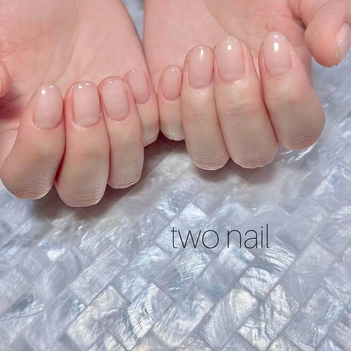 ネイル ネイルチップ ホワイト ハンドネイル two nailのネイルデザイン