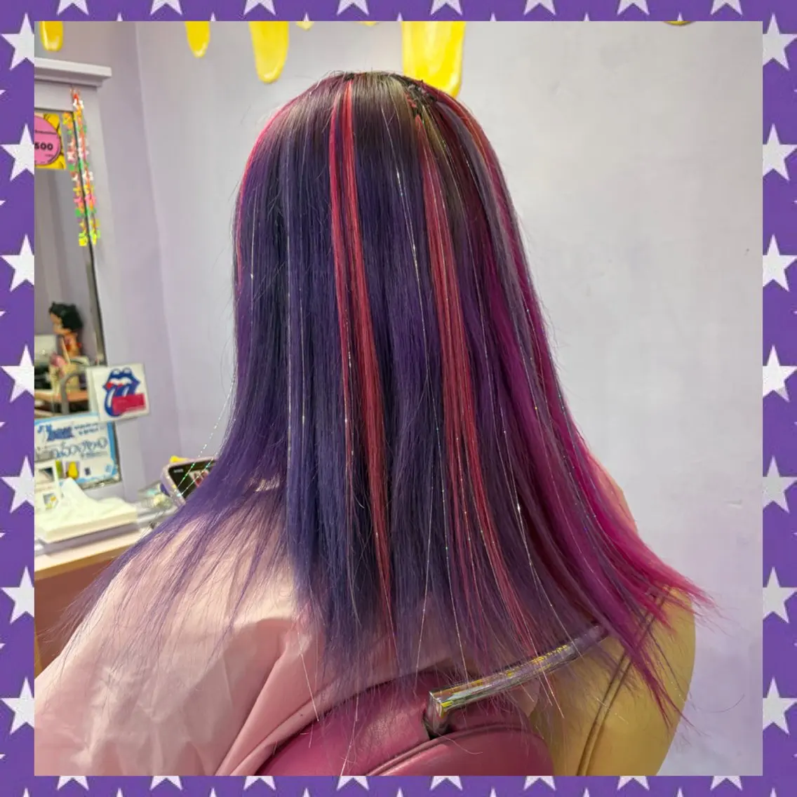 編み込みポイントエクステ10本🍭原色カラー🌈の写真