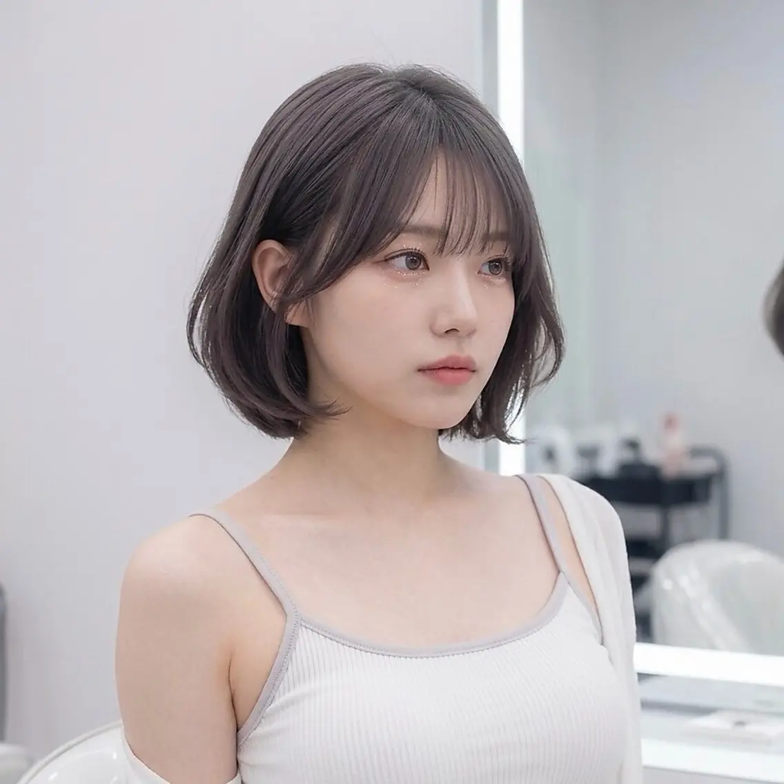 ミディアム ヘアカラー 川田 虹心桜のヘアスタイル
