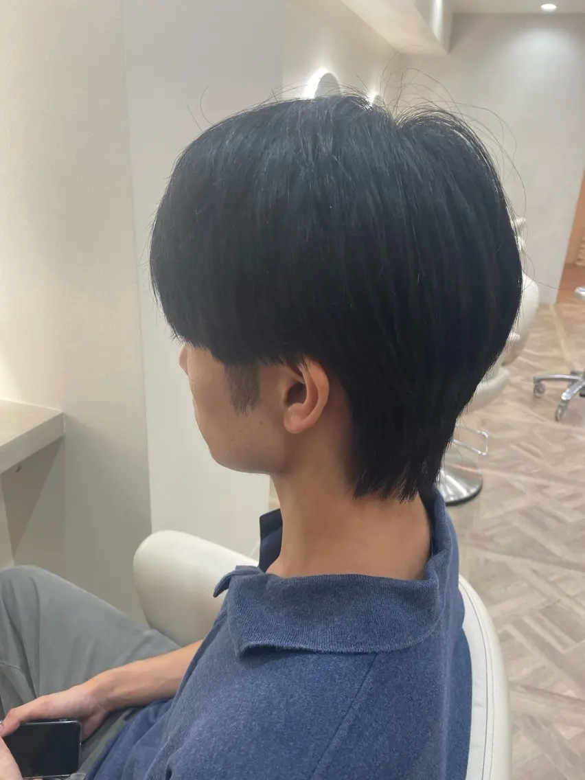メンズ マッシュウルフ マッシュ メンズウルフカット ウルフカット ミルクティー/ レイヤー/yuriaのヘアスタイル