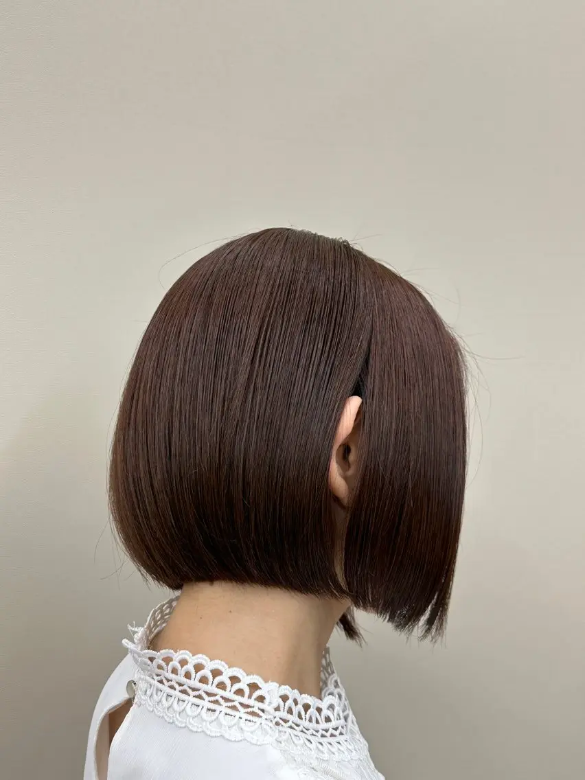 ショート カラー ボブ 高槻裕二 ショートボブ縮毛矯正のヘアスタイル