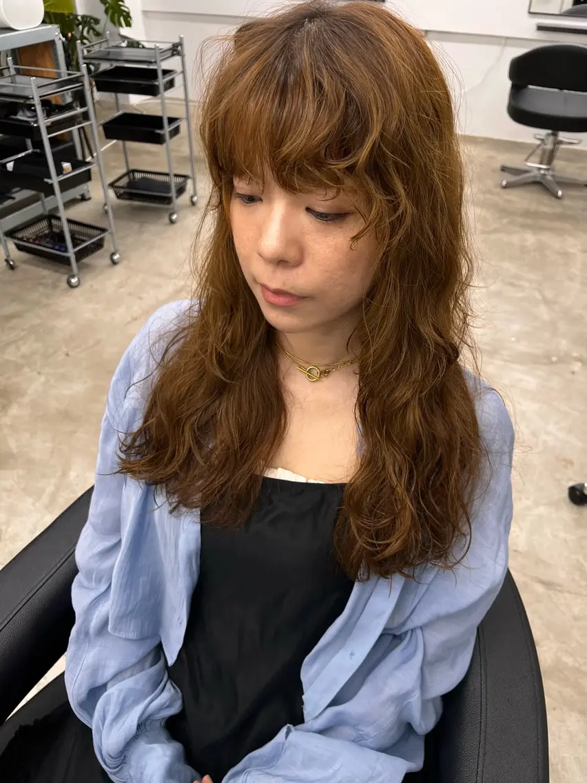 ロング パーマ 酒井 美里のヘアスタイル