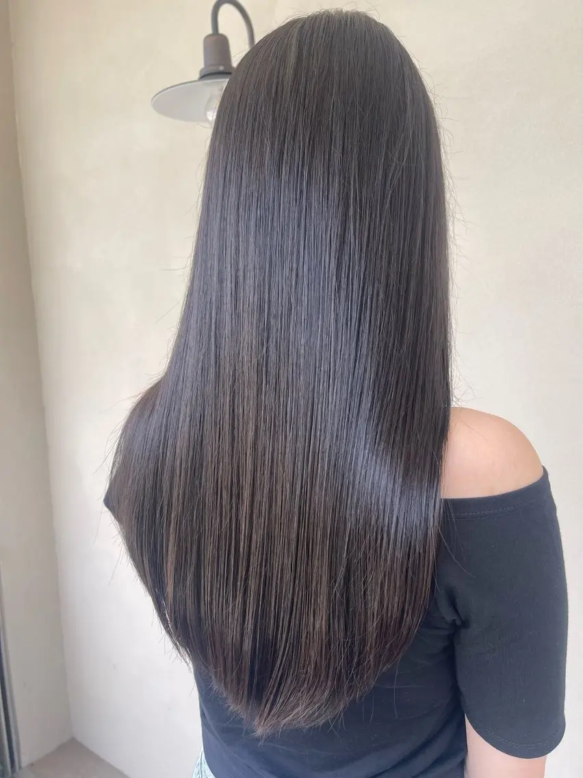 カラー カット 縮毛矯正 トリートメント 大久保 結加のヘアスタイル