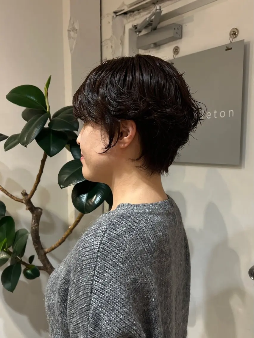 【土曜日限定】ニュアンスショートパーマ💚カット無料✂️2stepトリートメント付きの写真