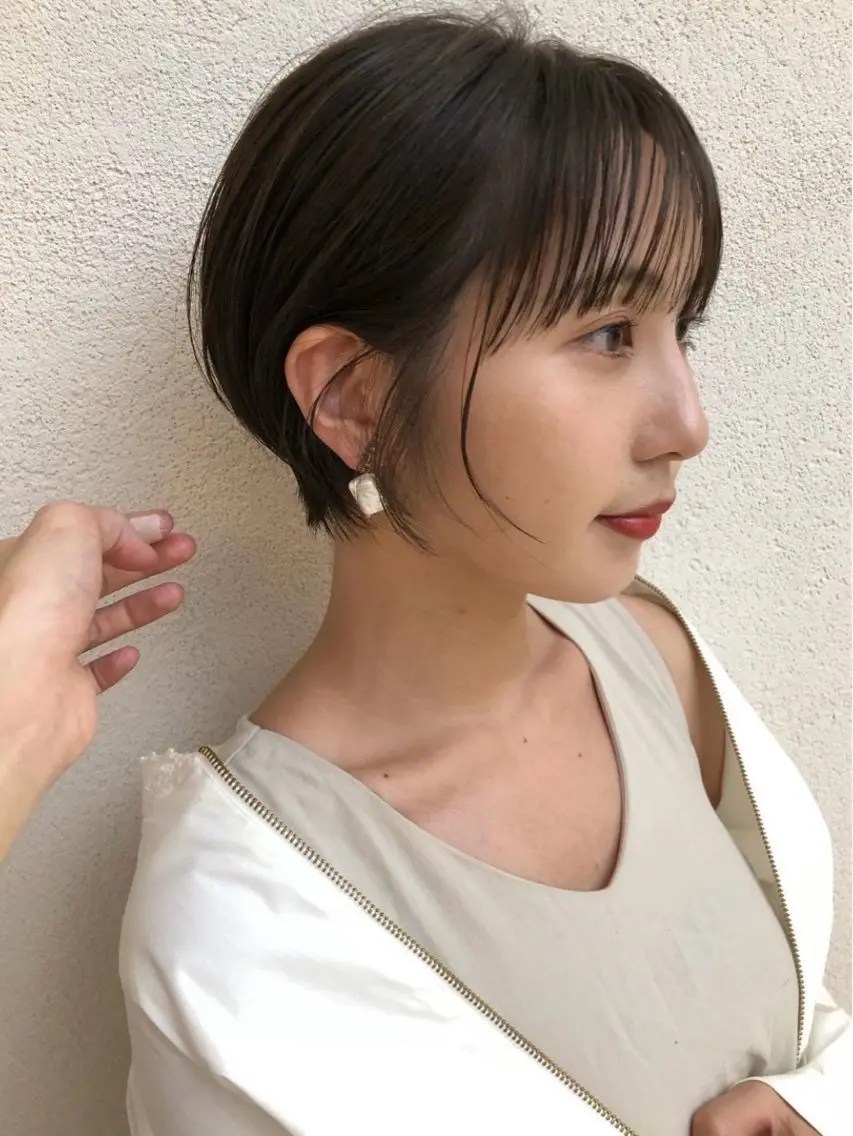 ショート カラー ショートヘア 🟡ひろの/ツヤ カラー/髪質改善🟡のヘアスタイル