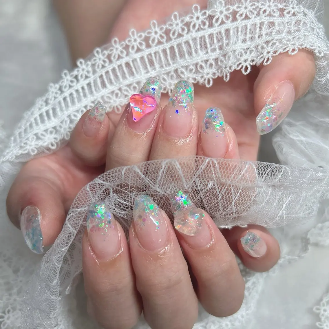 ネイル ラメ(グリッター) ラメグラデーション ハンドネイル Best Nail Yu🎀🫧のネイルデザイン