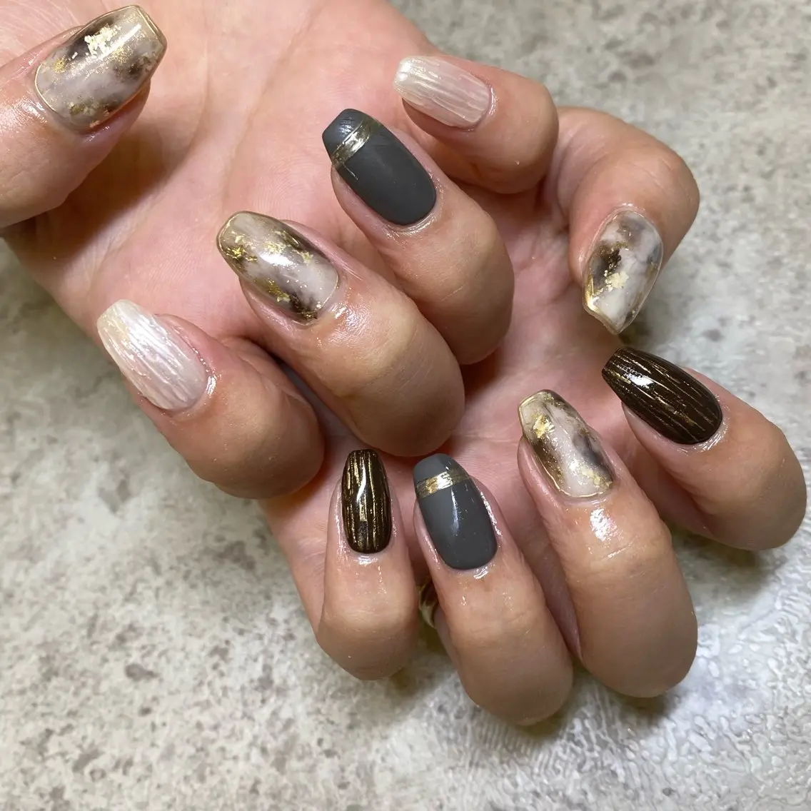 ネイル アートネイル ロングネイル ハンドネイル nailst MIKUのネイルデザイン