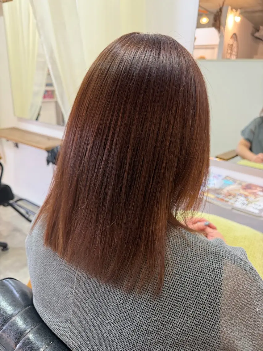 ミディアム 縮毛矯正 maya マヤのヘアスタイル