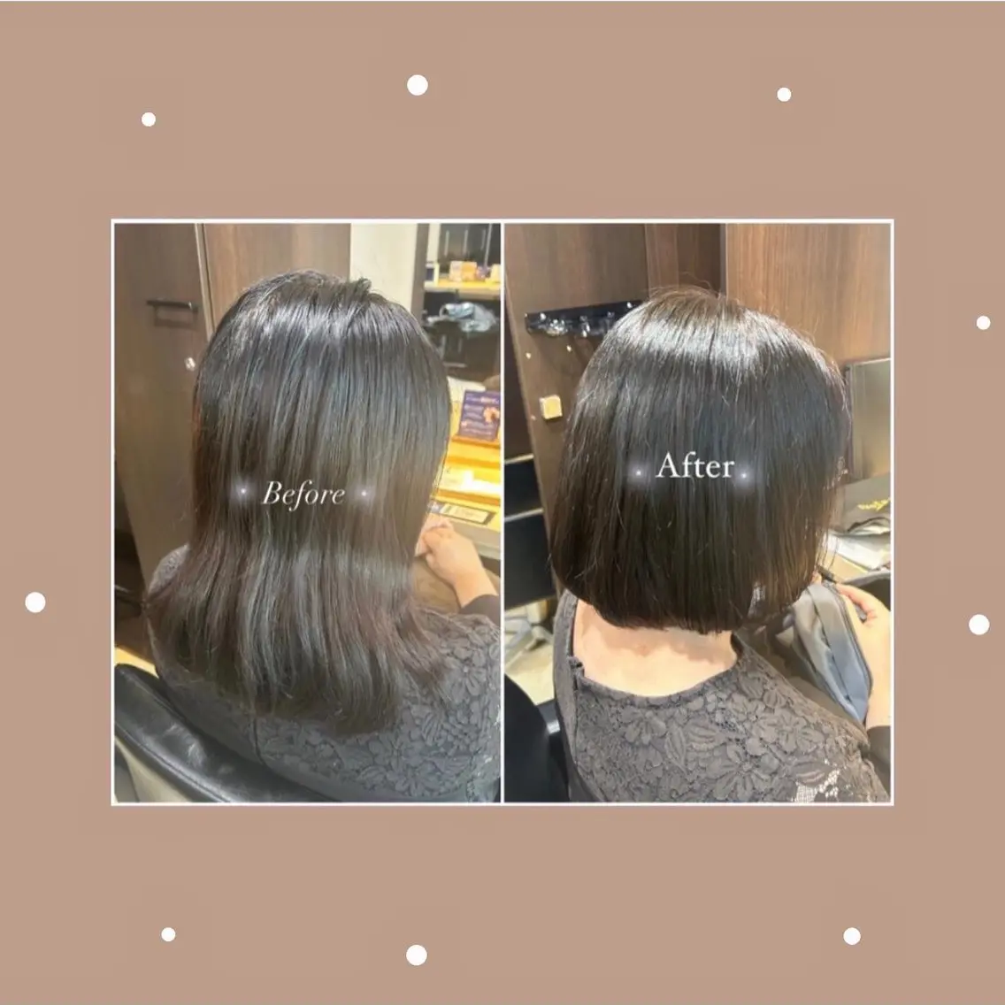 ミディアム アッシュ アッシュブラウン ボブ ⭐️似合わせアップ ⭐️並木奏絵のヘアスタイル