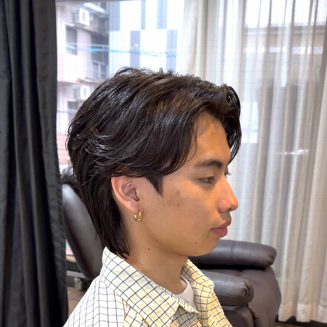 メンズ カット パーマ 原田 黎也のヘアスタイル