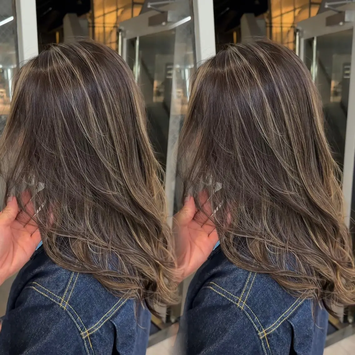 ロング カラー ベージュカラー ハイライトカラー ハイライト カット ヘアカラー トリートメント 原宿/ハイライト バレイヤージュ/大智のヘアスタイル