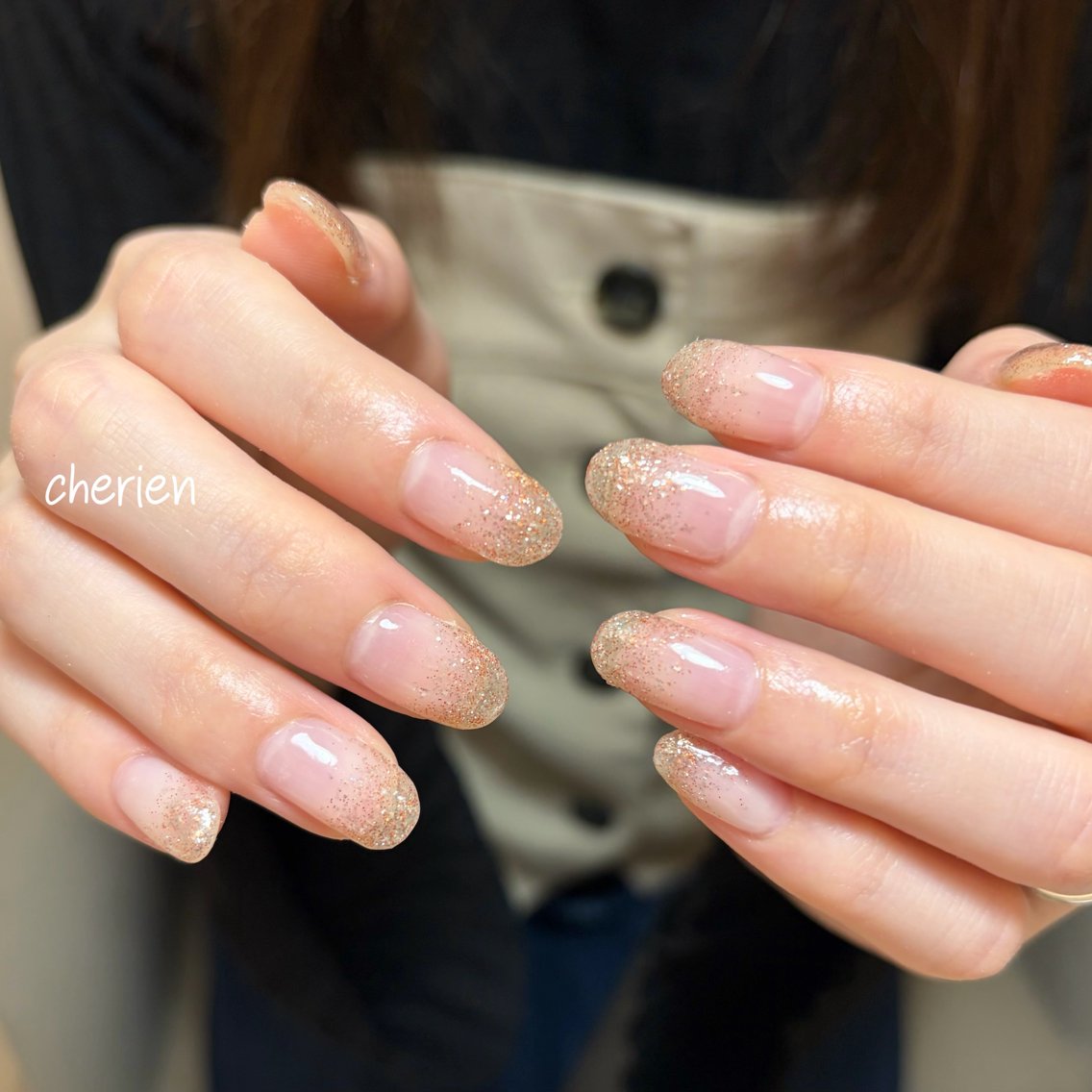 ネイル グラデーション ラメ(グリッター) ラメグラデーション Cherien SUMIKAのネイルデザイン