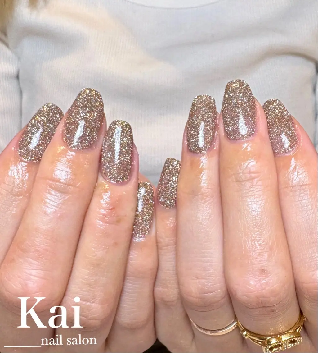 ネイル フラッシュネイル 韓国ネイル ラメ(グリッター) マグネットネイル 春ネイル ハンドネイル Kai  nail Mayukoのネイルデザイン