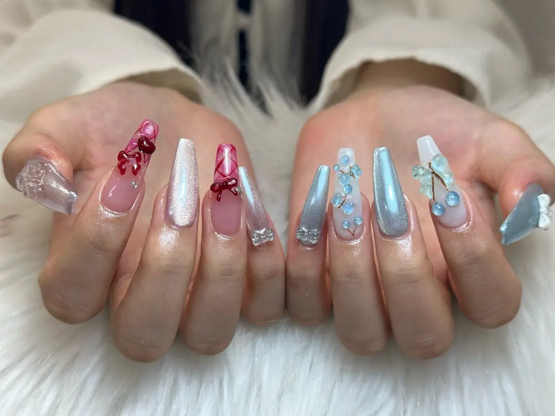 ネイル アートネイル ジェルネイル マグネットネイル ハンドネイル JennNail_ マオのネイルデザイン