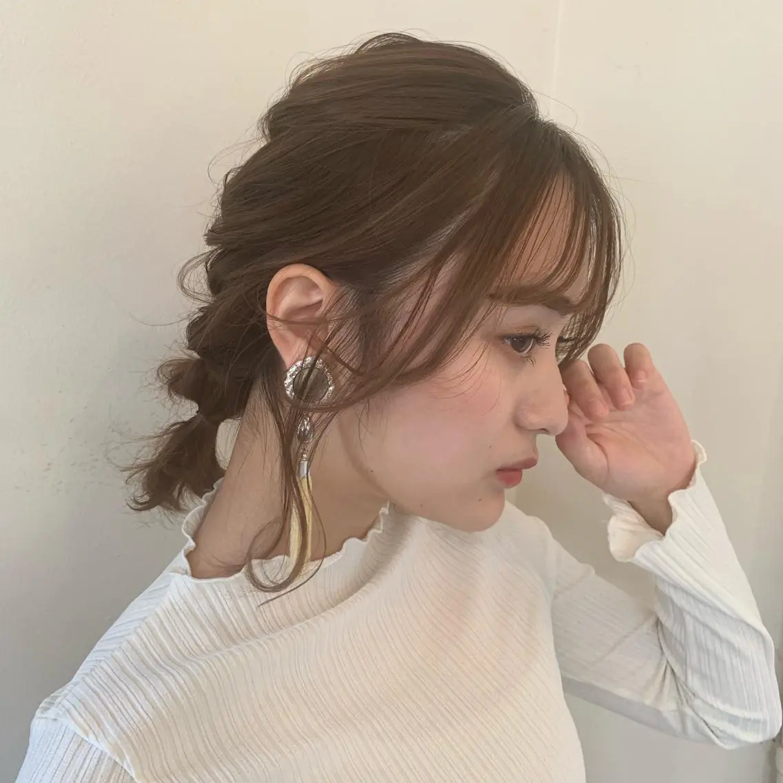 カラー ヘアアレンジ 結婚式・ブライダル ベージュカラー HARUKA ⭐️モデル募集中⭐️のヘアスタイル