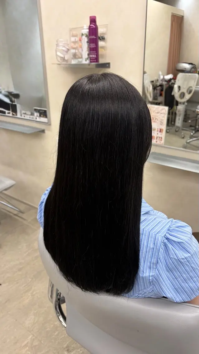 セミロング 韓国風ヘア カット ヘアカラー トリートメント モデル様大募集🎀 藤岡瑞穂のヘアスタイル
