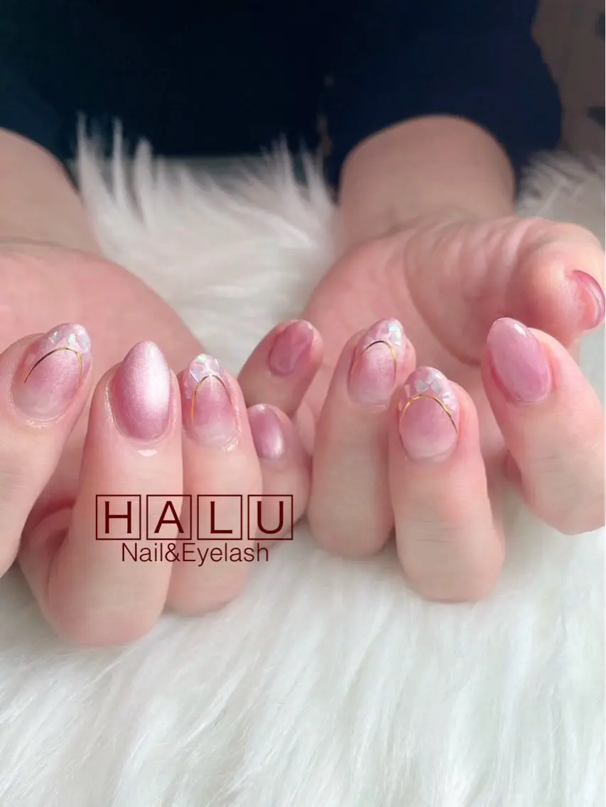 ネイル フレンチネイル マグネットネイル HALU ハルのネイルデザイン