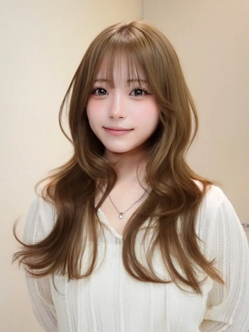 ロング カラー ベージュカラー ブリーチ ブラウンカラー ダブルカラー ヘーゼル カット ヘアカラー トリートメント 🎀𝑆𝐴𝑅𝐴 /レイヤーカット🎀のヘアスタイル