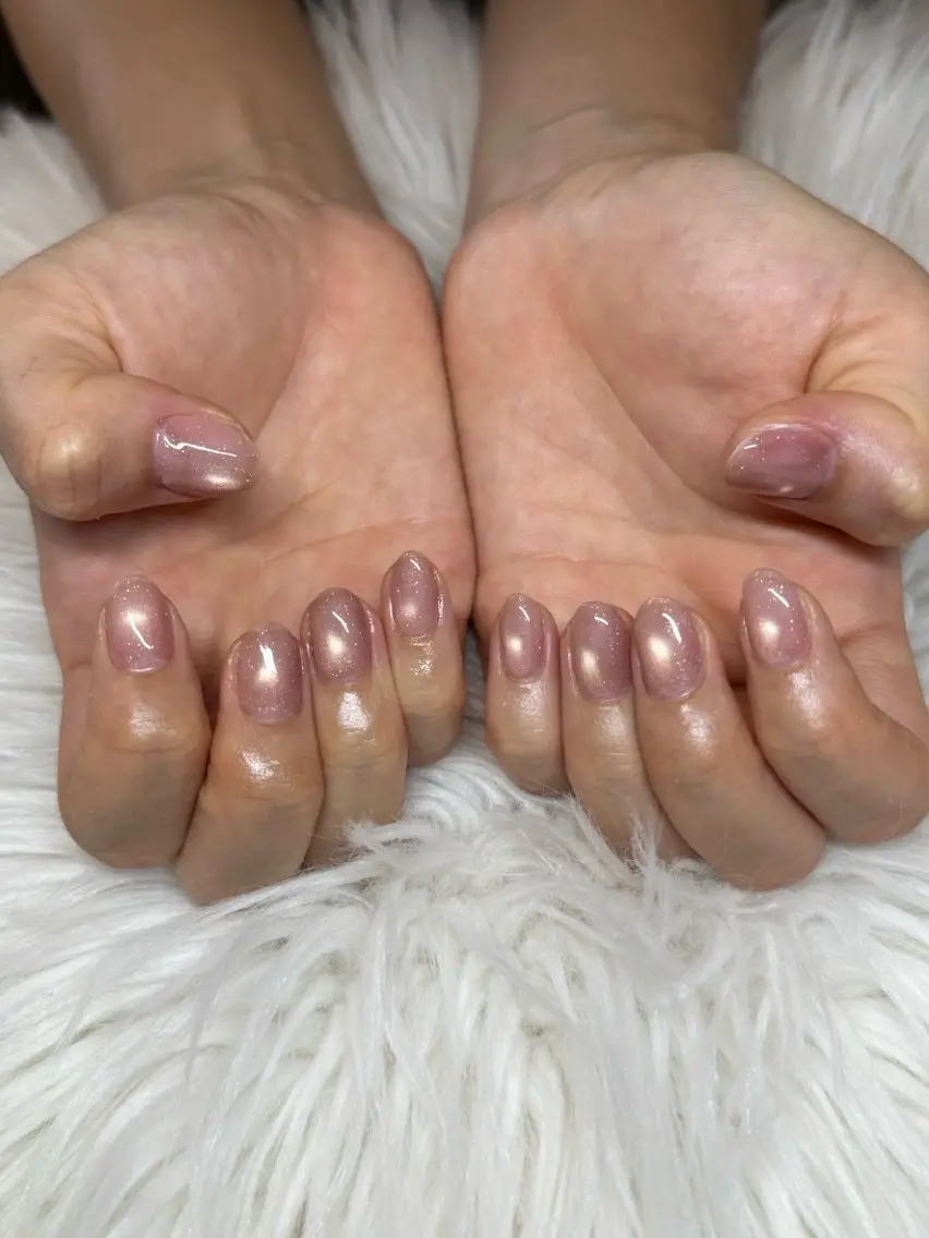 【Jr.ネイリスト限定】《Hand》マグネットorラメワンカラー(オフなし)¥4200の写真
