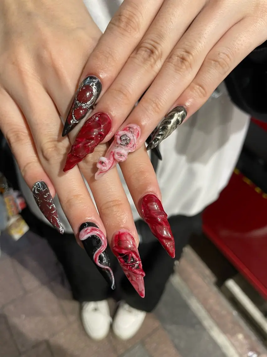 ネイル ハンドネイル MoMoA Nail ネイル長さ出し専門店のネイルデザイン