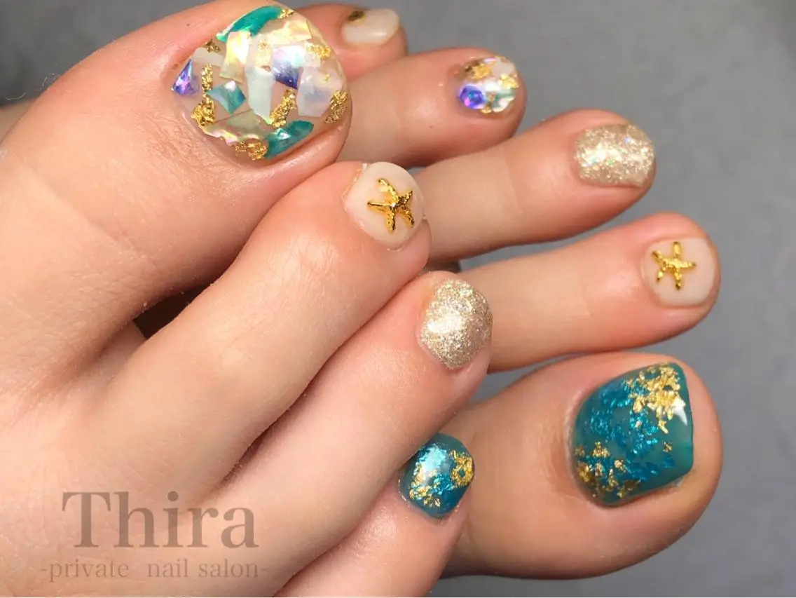 ご新規様限定☆他店オフ込みフットネイルアートし放題 Instagramメンション割で更に500円オフ!の写真