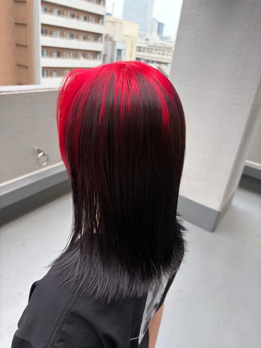 セミロング カラー ヘアカラー もり まりものヘアスタイル