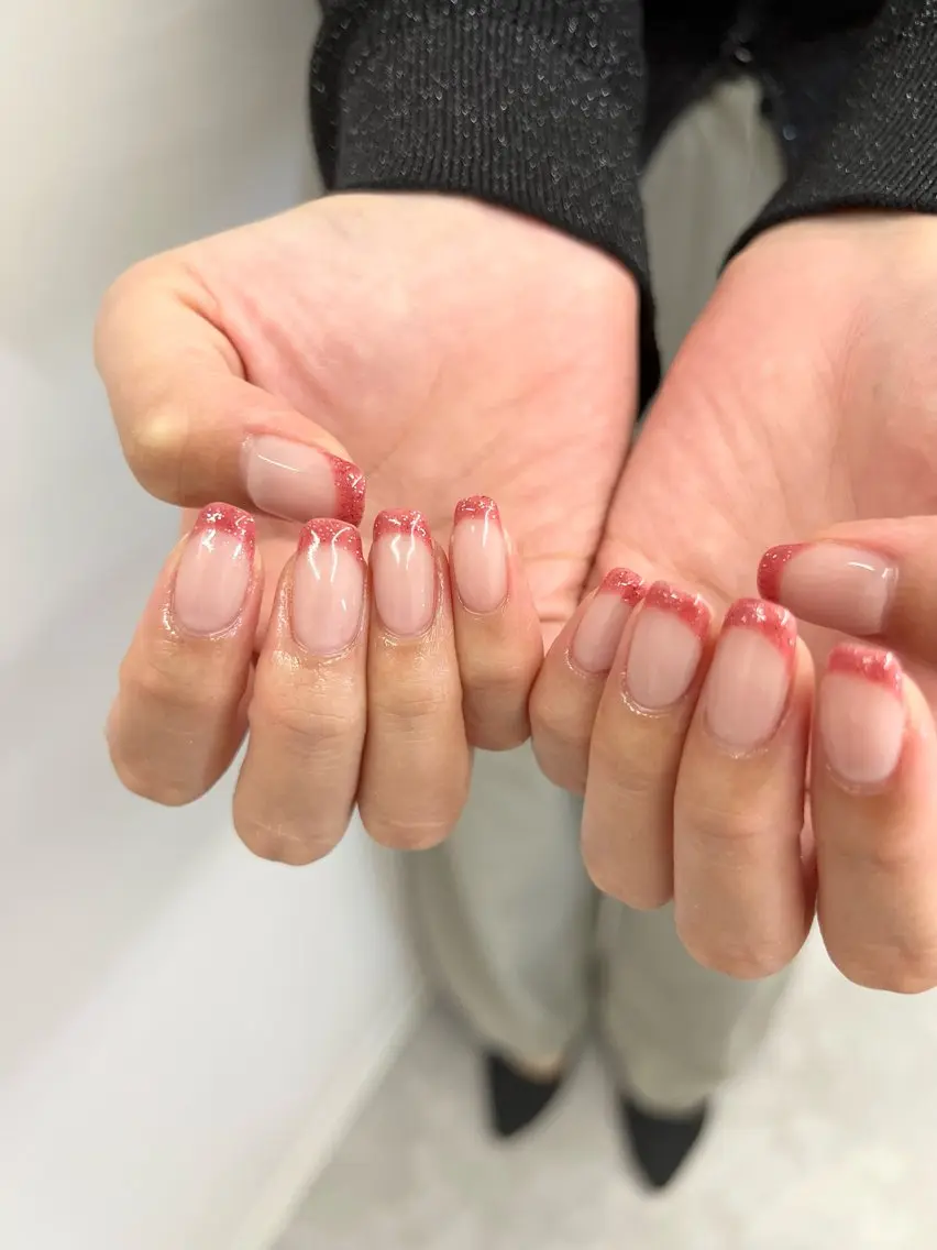 ネイル フレンチネイル ジェルネイル 韓国ネイル マグネットネイル ニュアンスネイル ハンドネイル ハンドケア Bana_ Nailのネイルデザイン