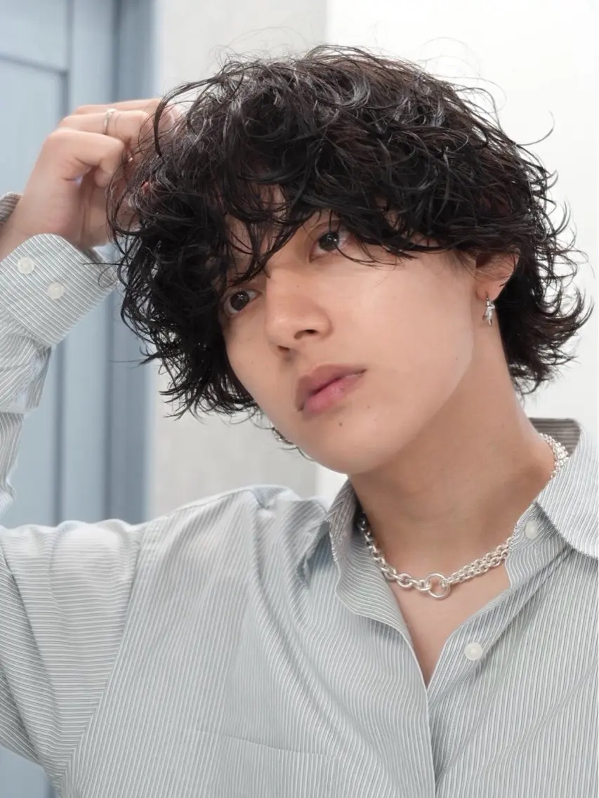 パーマ ヘアアレンジ メンズ メンズパーマ スパイラルパーマ カット パーマ (メンズ特化)AKI /古本晃大のヘアスタイル