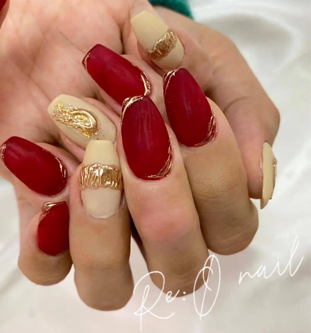 ネイル マットネイル ハンドネイル Re:Ø nail 🩵TSUJIのネイルデザイン