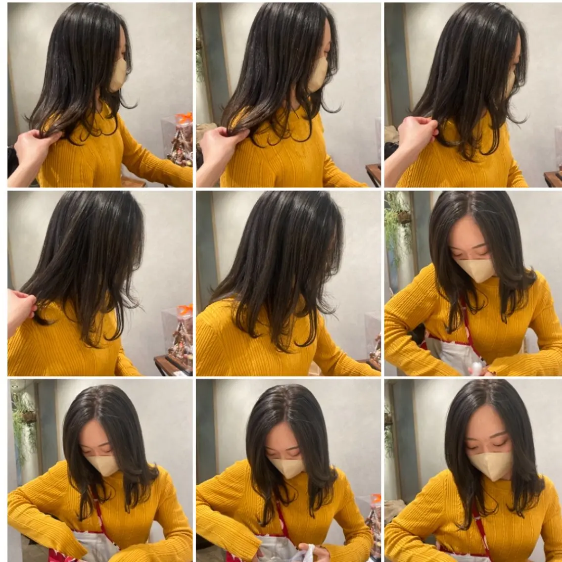 カラー グレージュ オリーブカラー オリーブグレージュ オリーブグレー natsuko☀️ cutモデル募集🧡のヘアスタイル