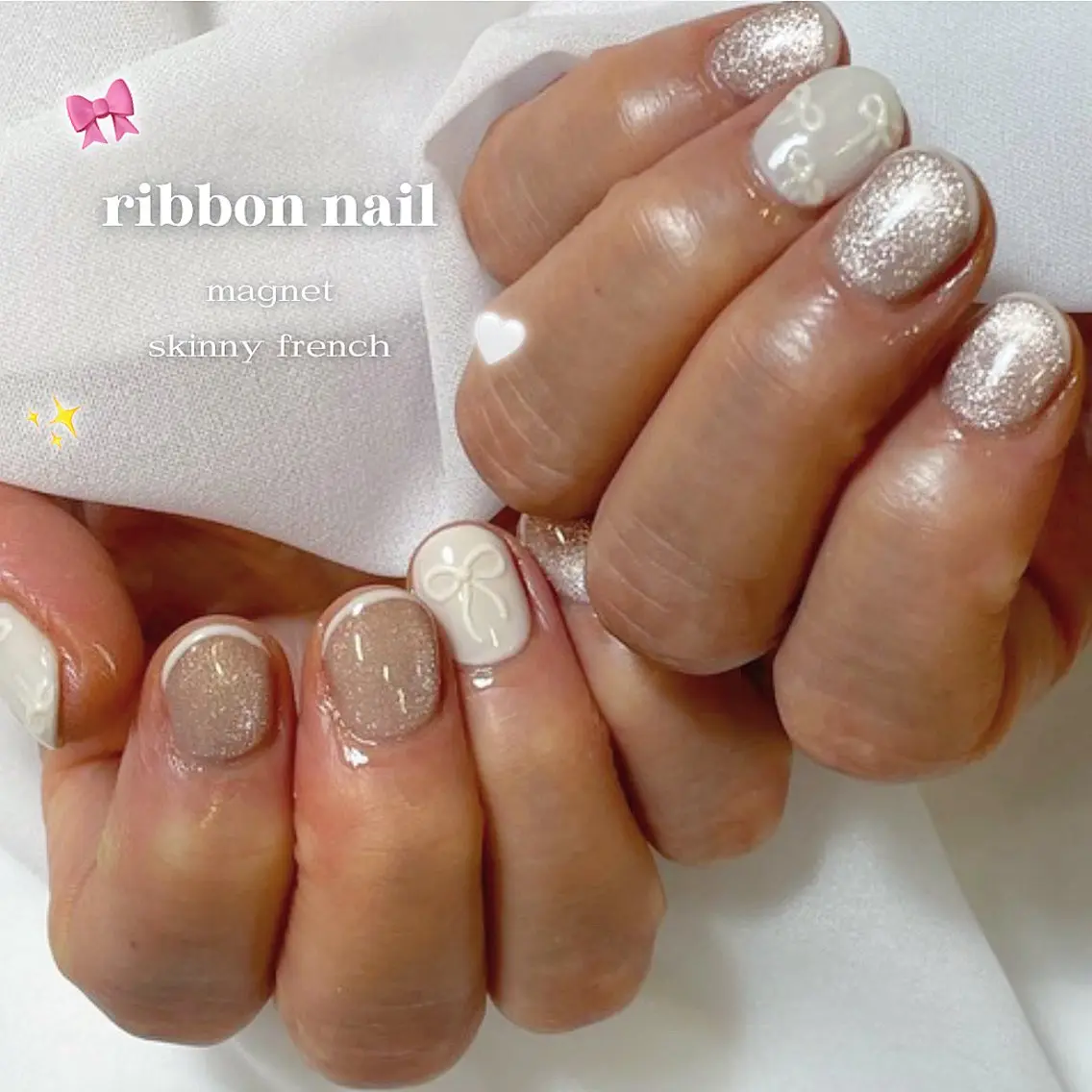 ネイル オーロラネイル ジェルネイル 韓国ネイル マグネットネイル ミラーネイル ハンドネイル Nailist Risaのネイルデザイン