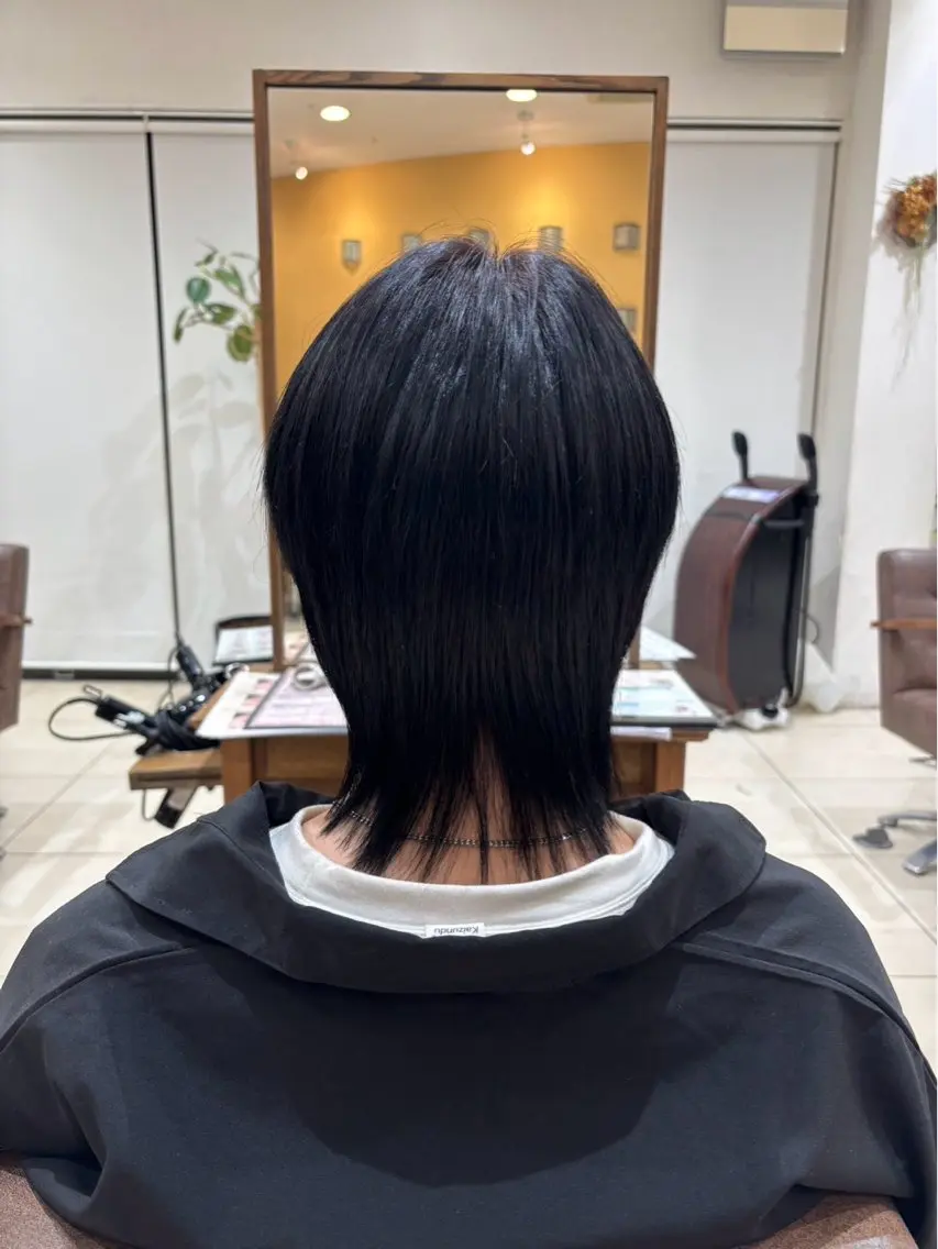 ショート メンズ メンズウルフカット レイヤーカット ウルフカット 竹内帆希/縮毛矯正 /デザインカラーのヘアスタイル