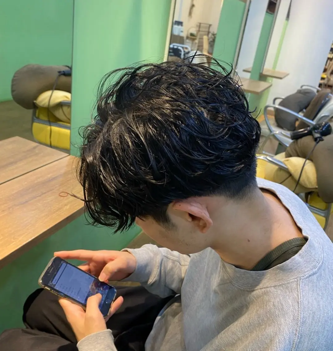 パーマ メンズ カット パーマ 20代〜40代 大塚🌱松原大将のヘアスタイル