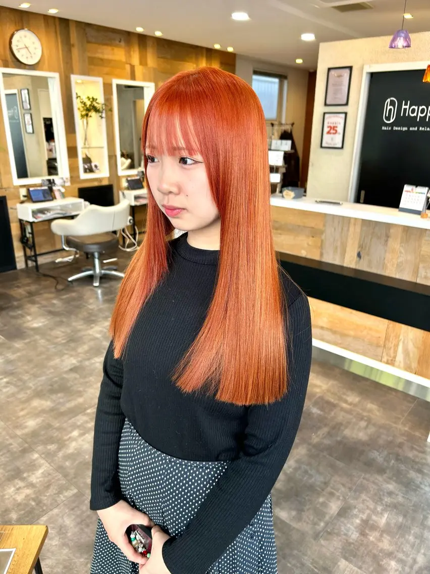 ロング カラーモデル募集中 美容室ハピスのヘアスタイル