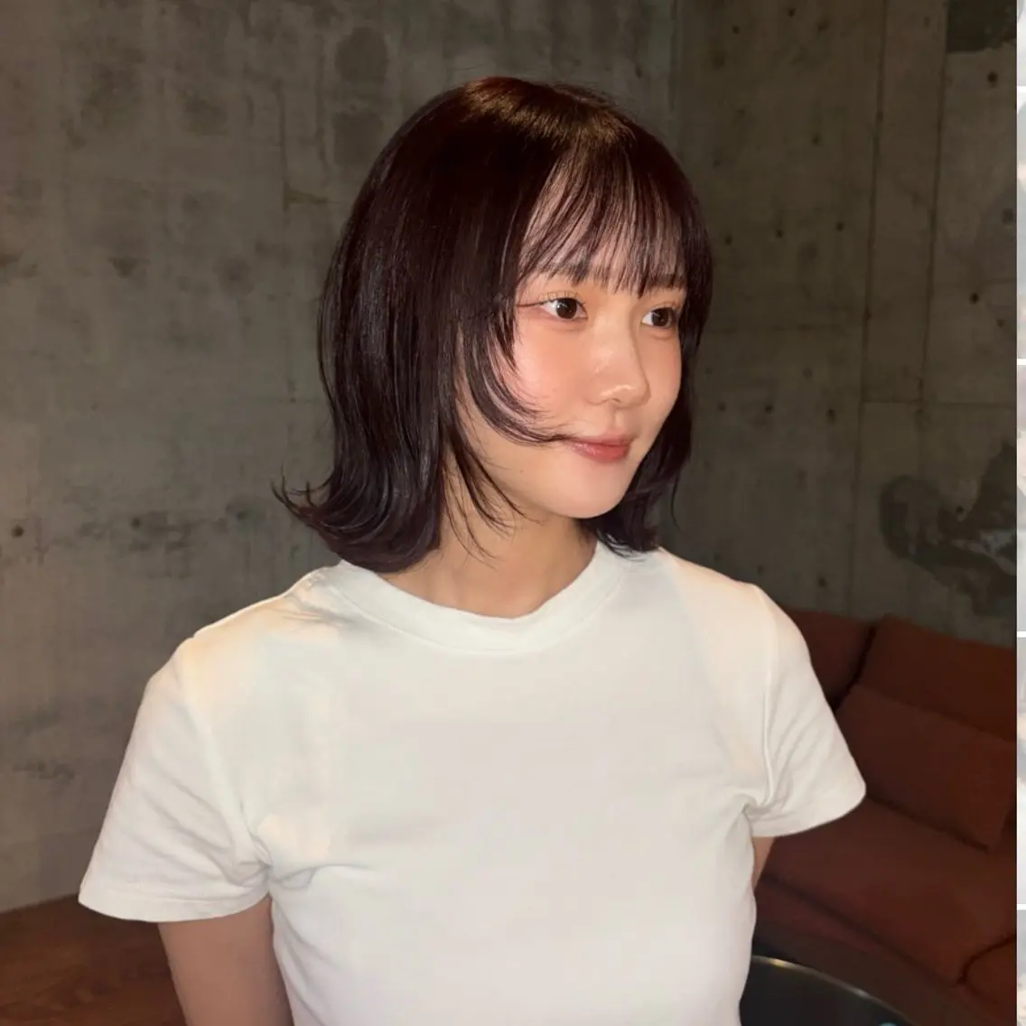 ミディアム カラー ヘアアレンジ レッドカラー トリートメント ヘアカラー トリートメント 英 このみのヘアスタイル
