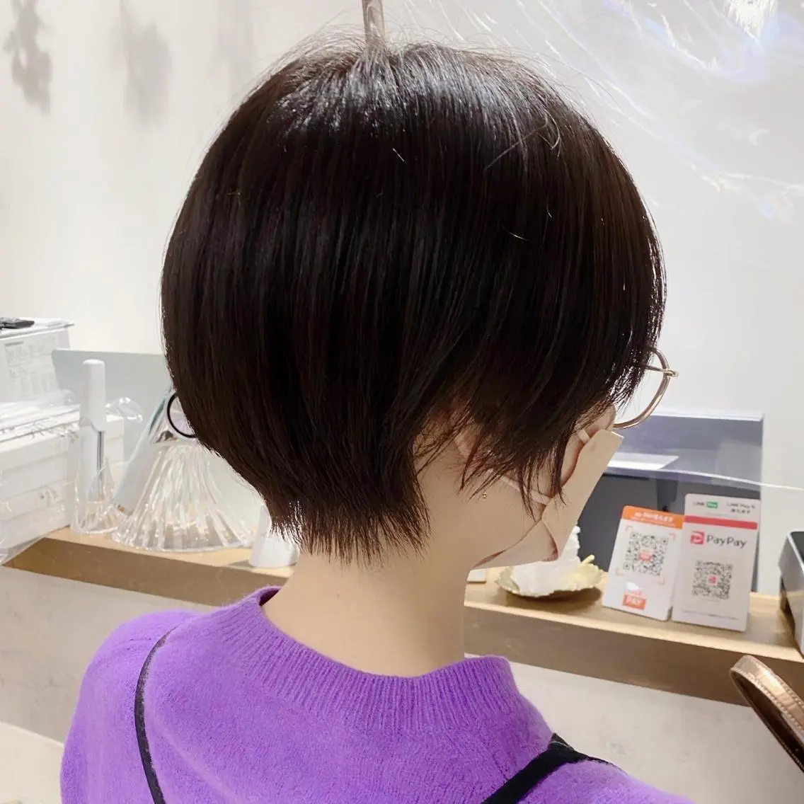 ショート カット ヘアカラー トリートメント ✨圧倒的満足度◎ 小顔美人ショート✨佃のヘアスタイル