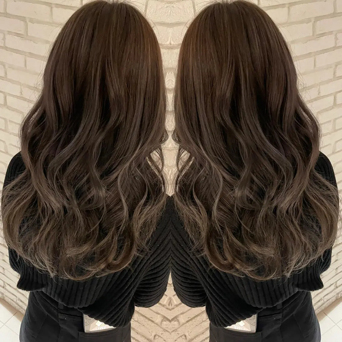 ロング ハイライト カット ヘアカラー 大泉 美久のヘアスタイル