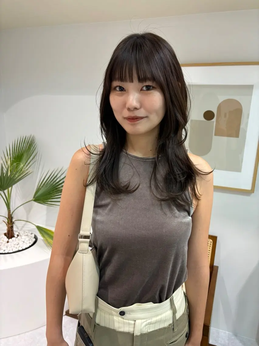 ロング カラー カット ヘアカラー トリートメント レイヤーカット🎀 kanaのヘアスタイル