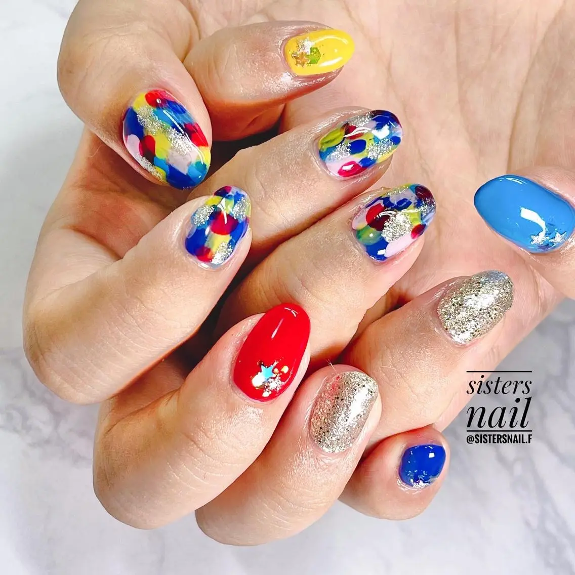 ネイル アートネイル 持ち込み ニュアンスネイル ワンカラーネイル 夏ネイル sisters nail.fのネイルデザイン